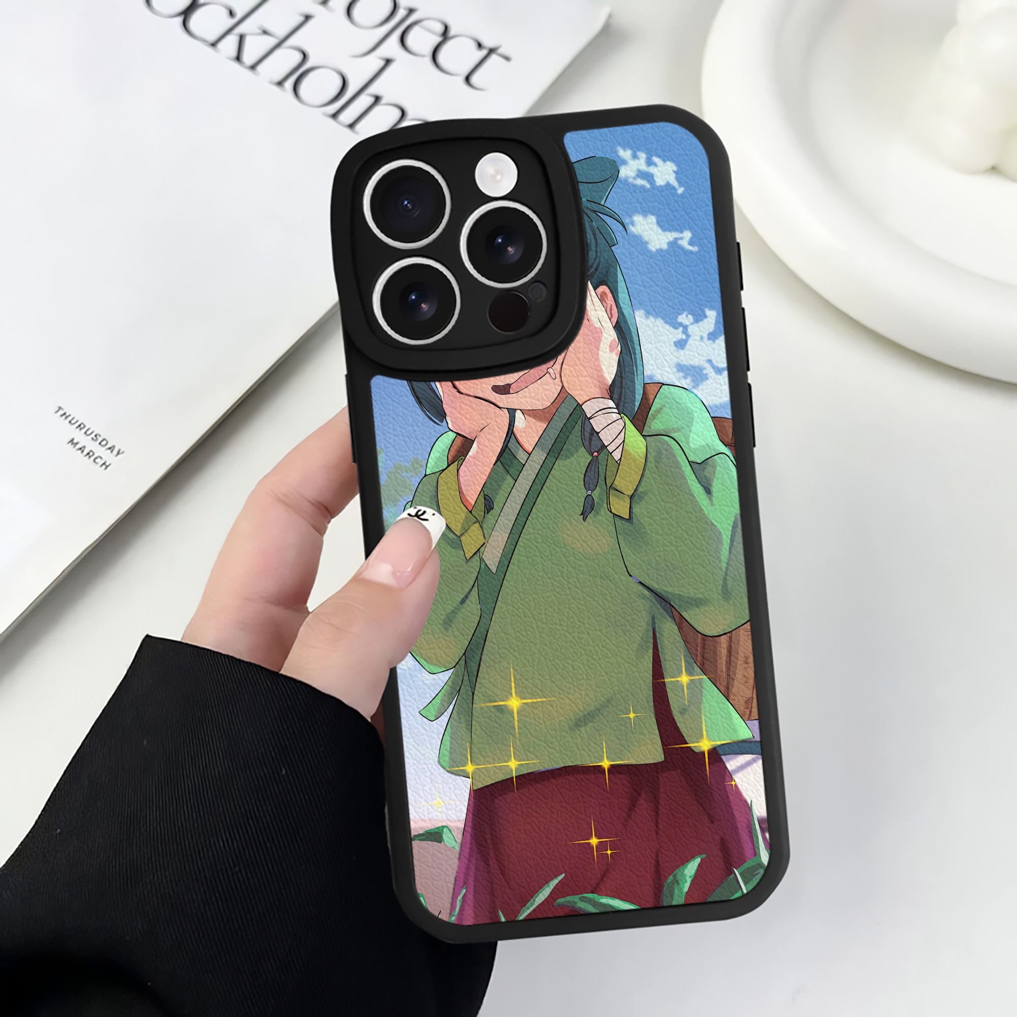 （画像用） 薬屋のひとりごと The Apothecary Diaries 【iPhone 16シリーズ対応】シリコンスマホケース（レザー調） 材質：シリコン